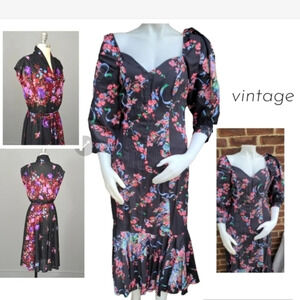 True‎ 70's Vintage New floral dress S/M  NEW